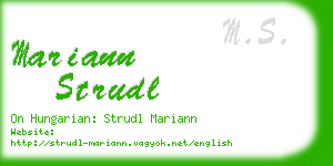 mariann strudl business card